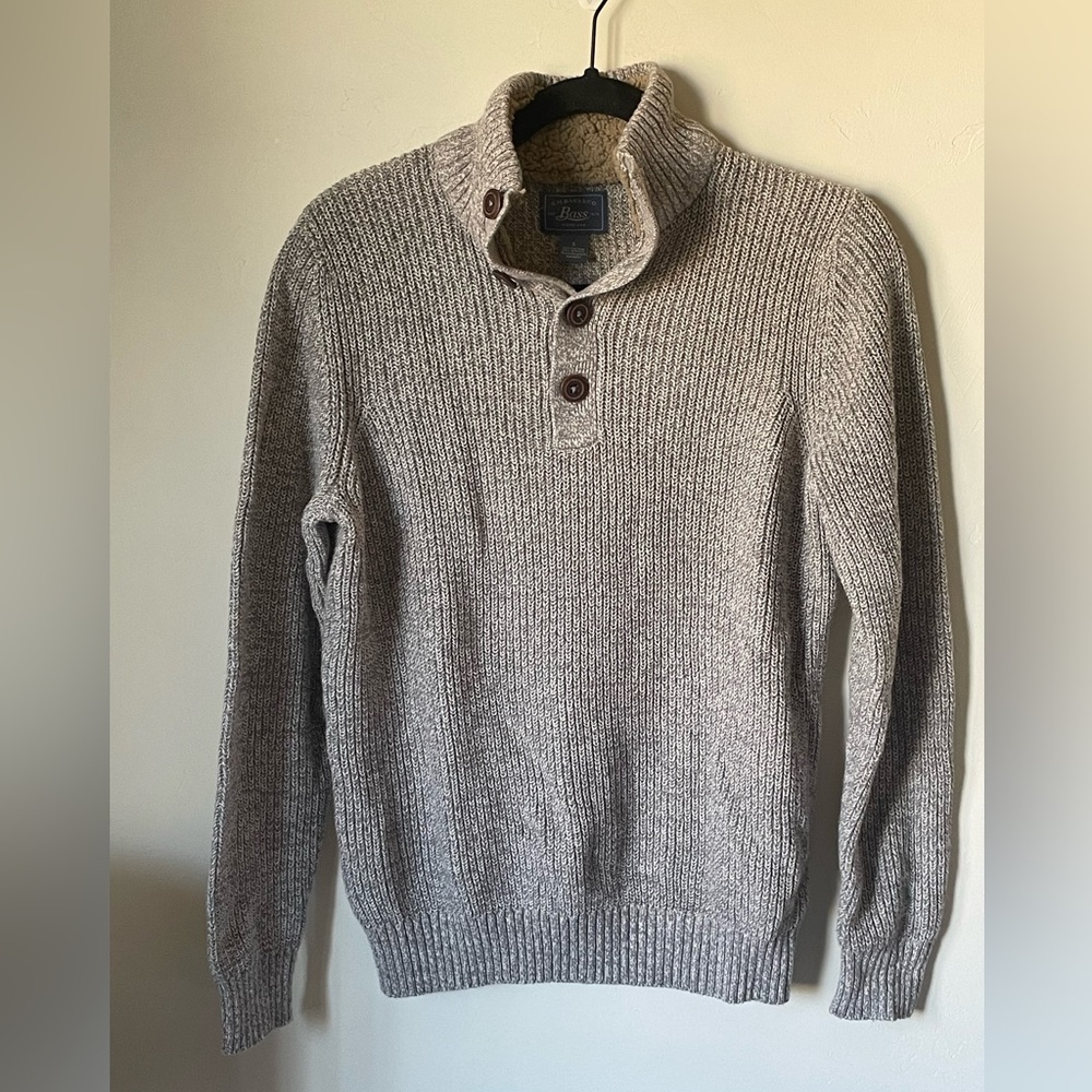 Henley Sweater with Sherpa Neck